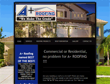 Tablet Screenshot of aplus-roofingspecialist.com